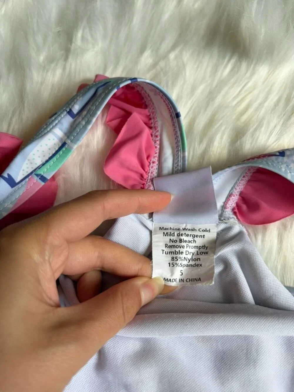 Stitchy Fish Sea Breeze and Sails One Piece Pink Girls 5